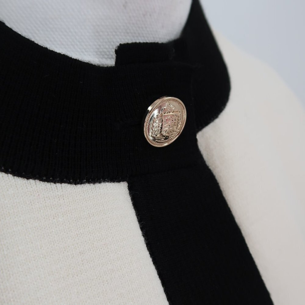 H&M Women's White Black Cardigan Size Small - Picture 4 of 6